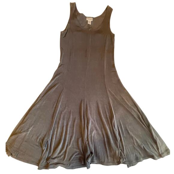 Chico’s Travelers Ribbed Stretchy Black U Neckline Midi Dress Size 1 (Medium) - Picture 11 of 11